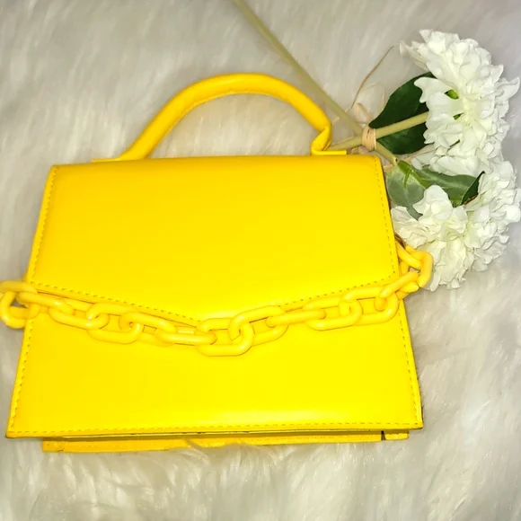 SHEIN Shoulder/ Cross Body Chain Bags Yellow, Hot Pink, and Lilac Bundle - Picture 3 of 8